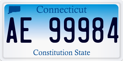CT license plate AE99984