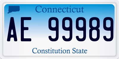 CT license plate AE99989