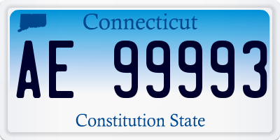 CT license plate AE99993