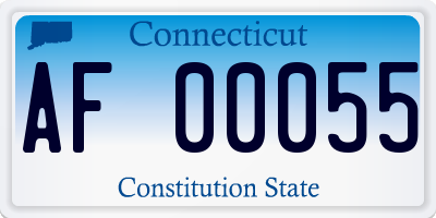 CT license plate AF00055