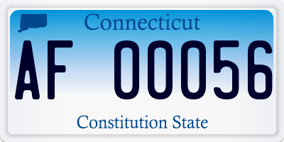 CT license plate AF00056