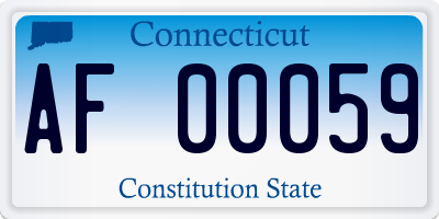 CT license plate AF00059