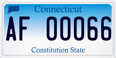 CT license plate AF00066