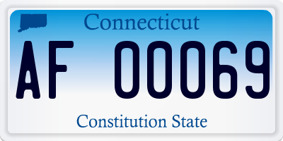 CT license plate AF00069