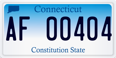 CT license plate AF00404