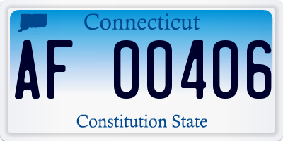 CT license plate AF00406