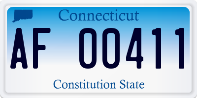 CT license plate AF00411