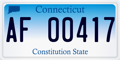 CT license plate AF00417