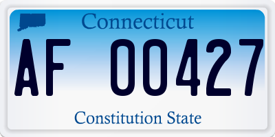 CT license plate AF00427
