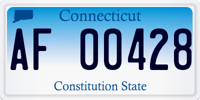 CT license plate AF00428