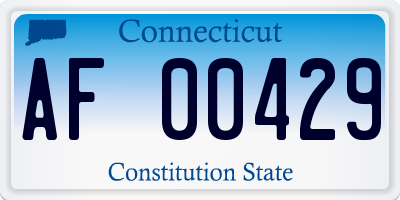 CT license plate AF00429