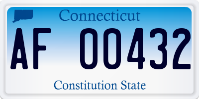 CT license plate AF00432