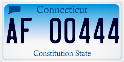 CT license plate AF00444