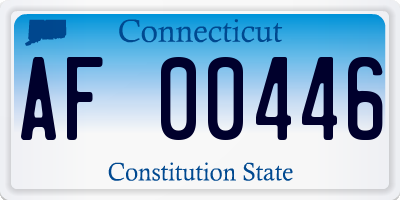 CT license plate AF00446