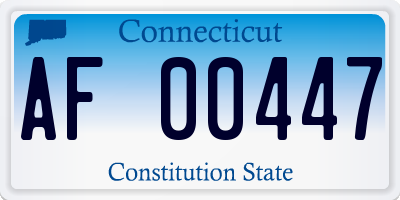 CT license plate AF00447