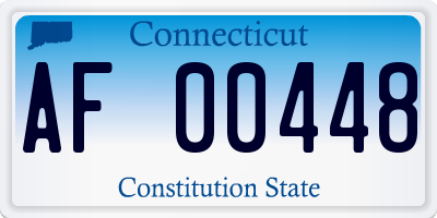 CT license plate AF00448