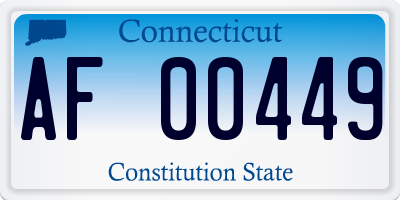 CT license plate AF00449