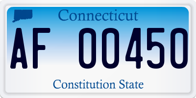 CT license plate AF00450