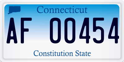 CT license plate AF00454