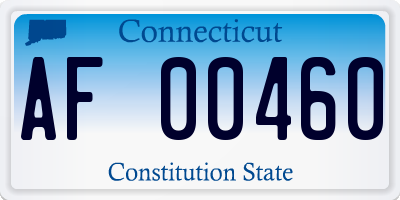 CT license plate AF00460