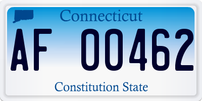CT license plate AF00462