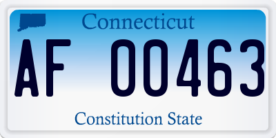 CT license plate AF00463