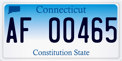 CT license plate AF00465