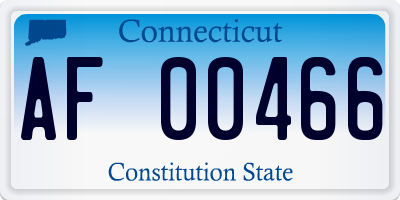 CT license plate AF00466