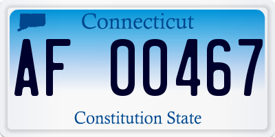 CT license plate AF00467