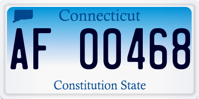 CT license plate AF00468