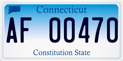 CT license plate AF00470