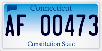 CT license plate AF00473