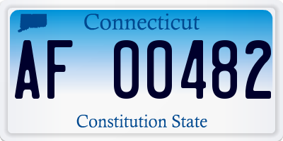 CT license plate AF00482
