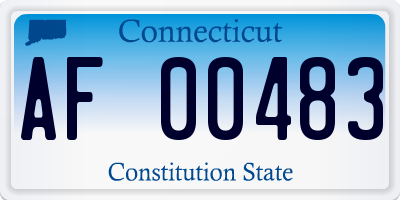 CT license plate AF00483