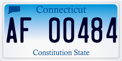 CT license plate AF00484