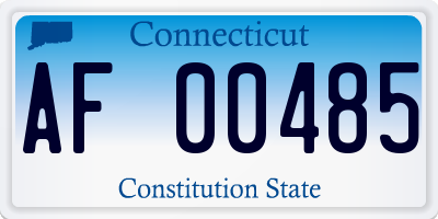 CT license plate AF00485