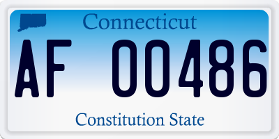 CT license plate AF00486