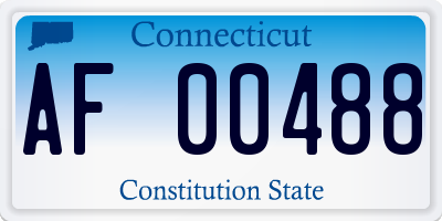 CT license plate AF00488