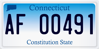 CT license plate AF00491