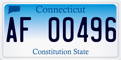 CT license plate AF00496