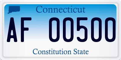 CT license plate AF00500