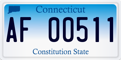 CT license plate AF00511