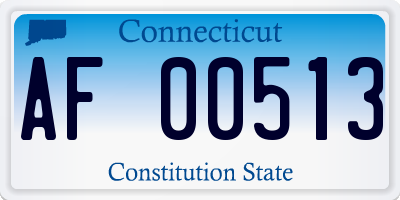 CT license plate AF00513
