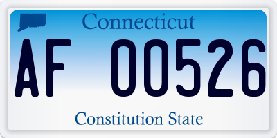 CT license plate AF00526