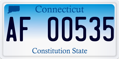CT license plate AF00535