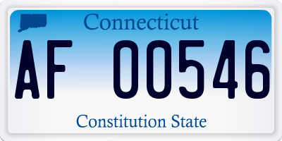 CT license plate AF00546