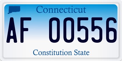 CT license plate AF00556