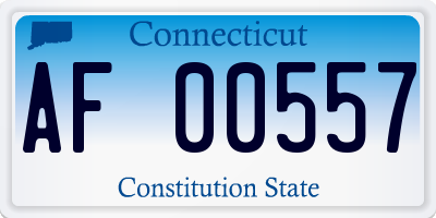 CT license plate AF00557