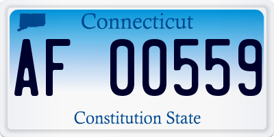 CT license plate AF00559
