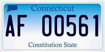 CT license plate AF00561